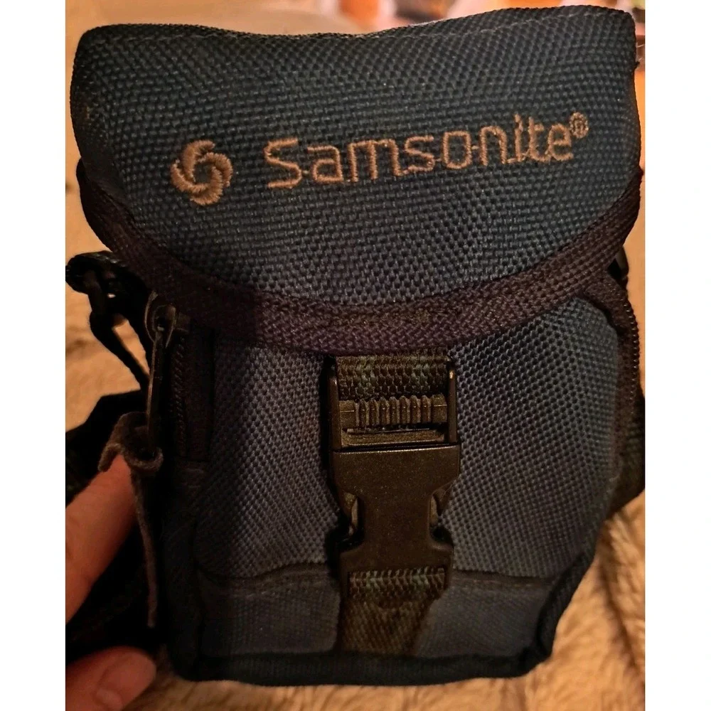 Samsonite Canvas Camera Bag Case Pouch Blue